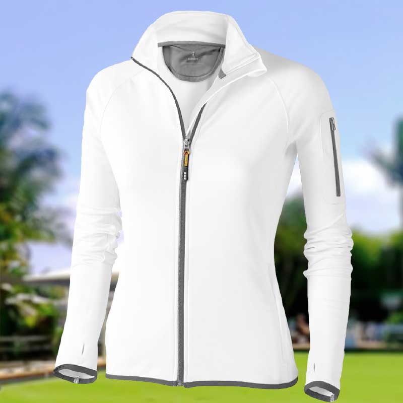 ladies white bowling jacket